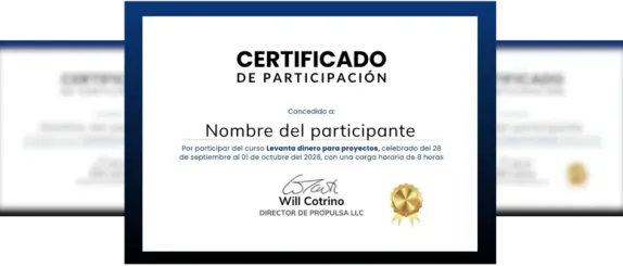 Certificado de Participacion del curso